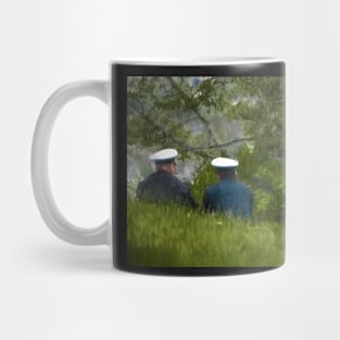 Rainy Day Meeting in the Park Mug